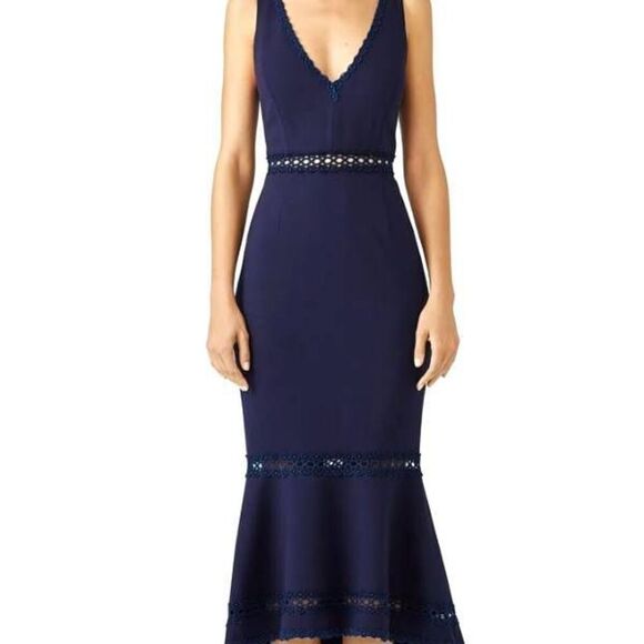 Nicholas Plunging Navy Dress sz US 4 - Picture 1 of 5